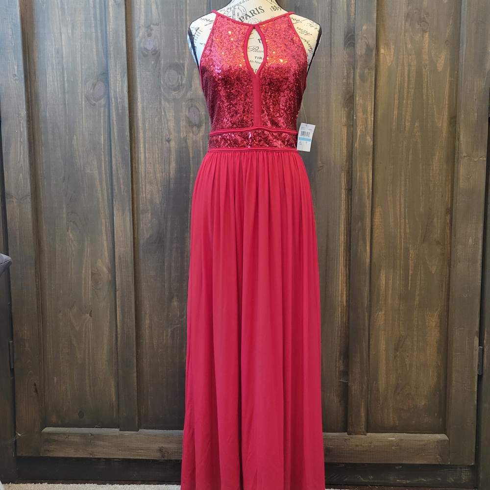 Morgan & Co. Red Sequin Prom Dress